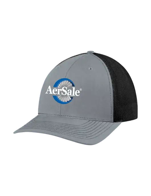 Richardson Adjustable Snapback Original 112 Trucker Cap Heather Grey w/Black Mesh w/AerSale Logo