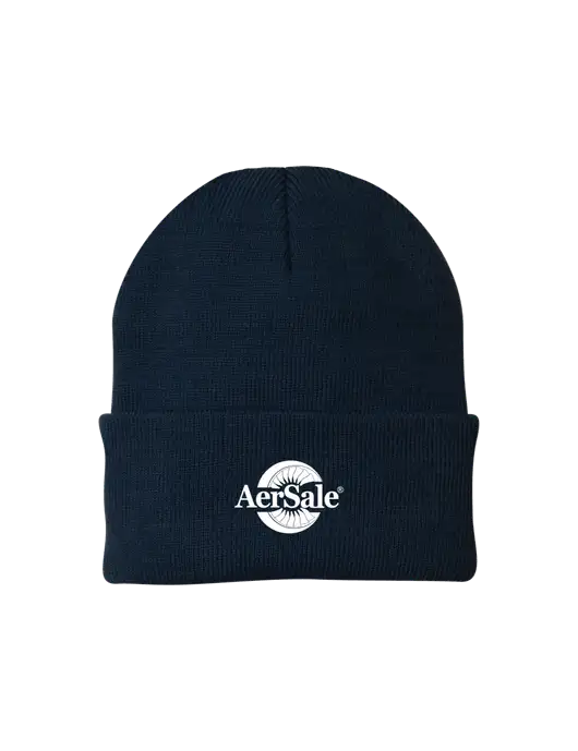 Navy Knit Cap w/AerSale Logo