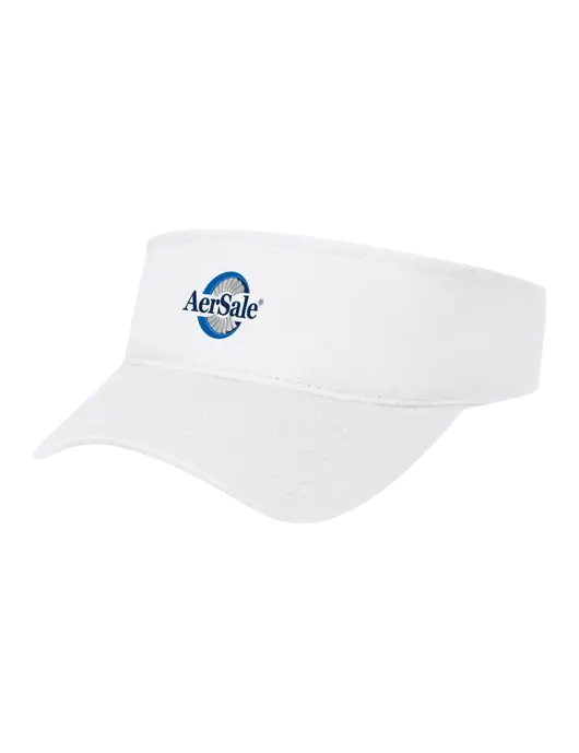 White Cap Visor w/AerSale Logo