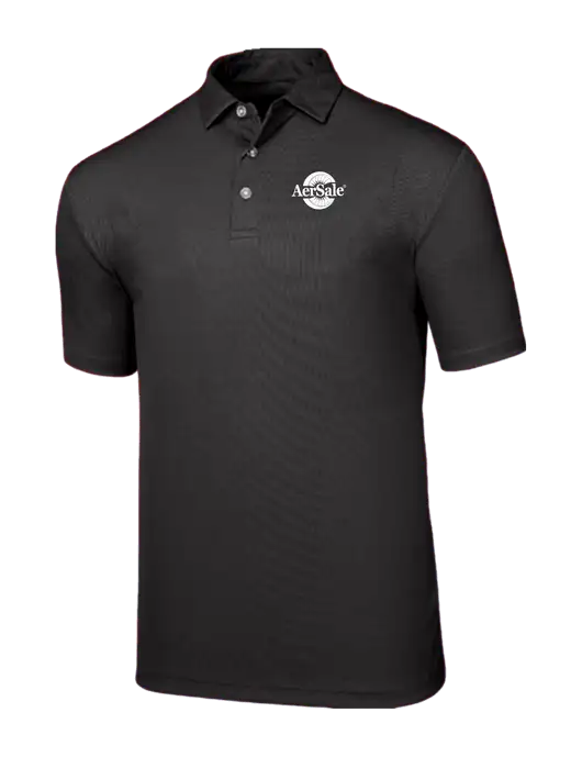 Callaway Birdseye Black Polo w/AerSale Logo