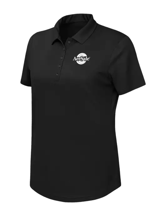Callaway Womens Birdseye Black Polo w/AerSale Logo