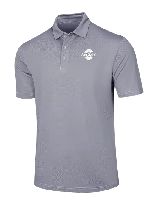 Callaway Navy Fine Line Stripe Polo w/AerSale Logo