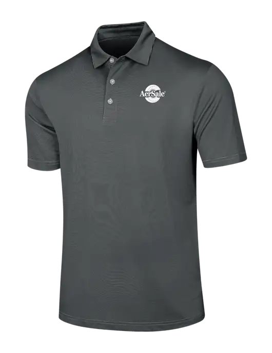 Callaway Black Fine Line Stripe Polo w/AerSale Logo
