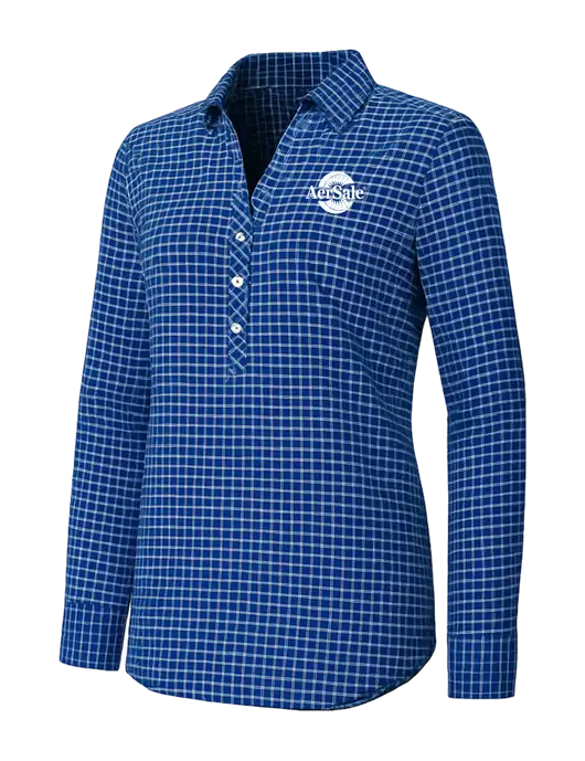 Womens Navy/White City Stretch Shirt w/AerSale Logo