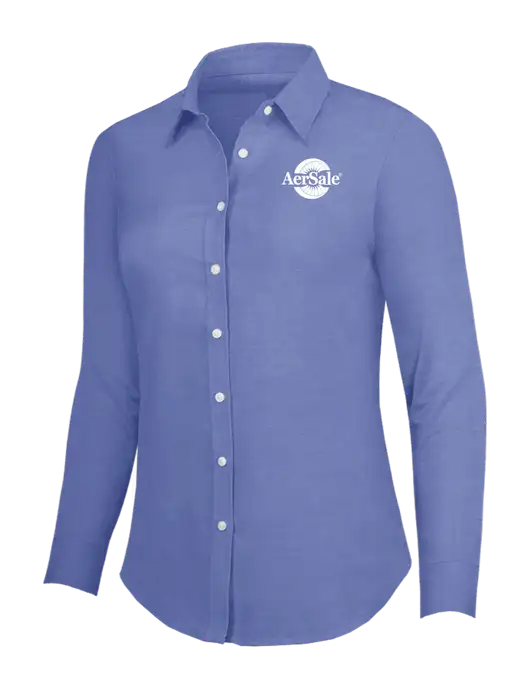 Navy Womens SuperPro Oxford Shirt w/AerSale Logo