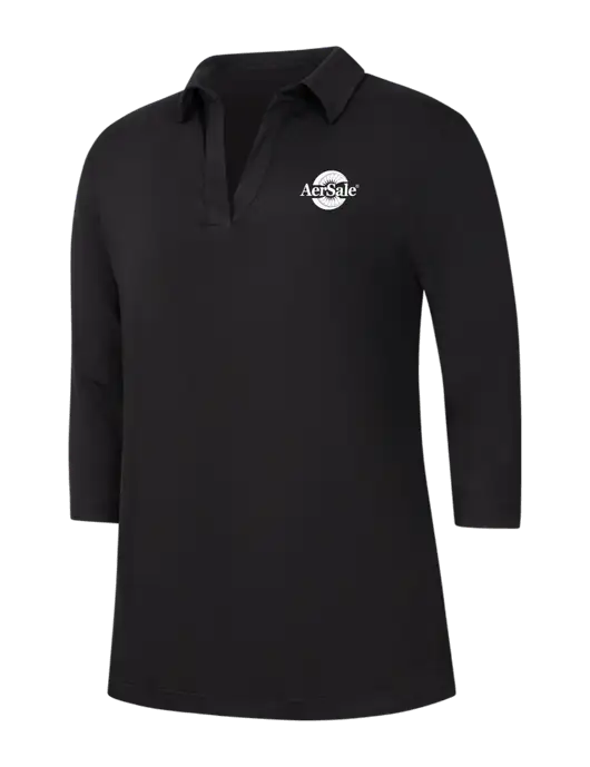 Womens Black Luxe Knit Tunic w/AerSale Logo