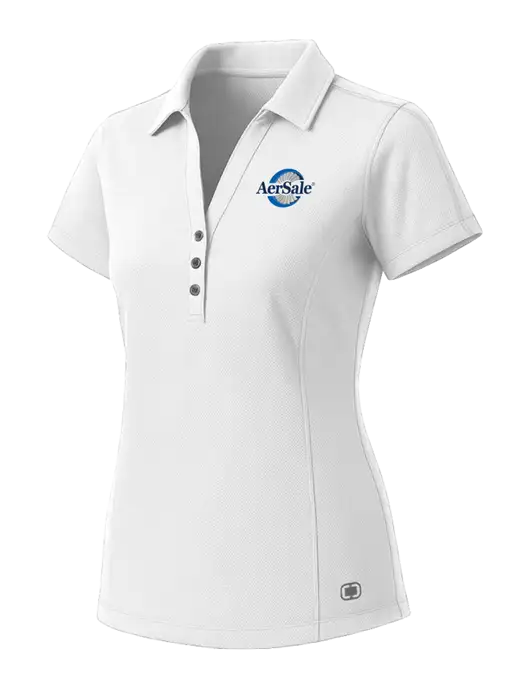OGIO Womens White ONYX Polo w/AerSale Logo
