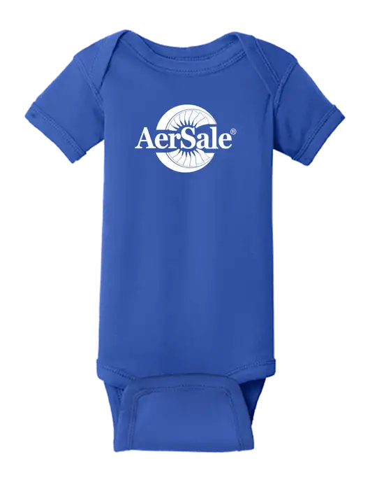 Rabbit Skins Royal Infant Short Sleeve Baby Rib Bodysuit w/AerSale Logo