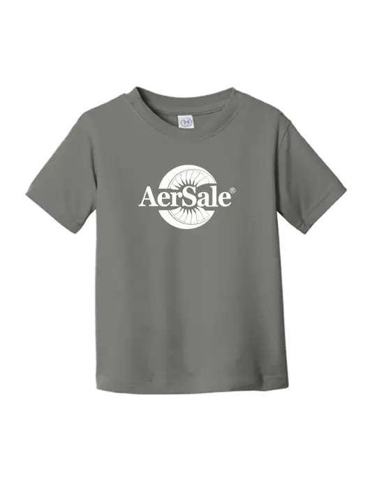 Rabbit Skins Charcoal Toddler Fine Jersey Tee w/AerSale Logo