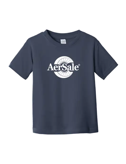 Rabbit Skins Navy Toddler Fine Jersey Tee w/AerSale Logo