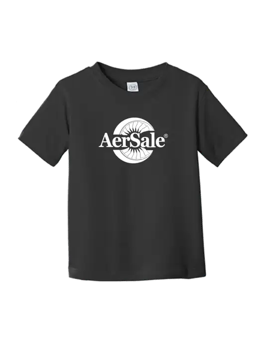 Rabbit Skins Black Toddler Fine Jersey Tee w/AerSale Logo