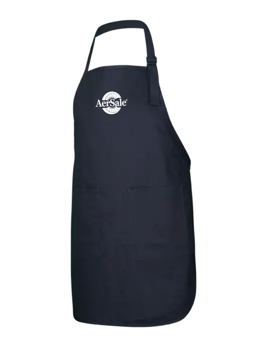 Full-Length Black Apron With Pockets w/AerSale Logo