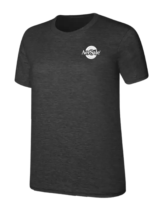 Womens Ring Spun Dark Heather Grey 4.5 oz T-Shirt w/AerSale Logo
