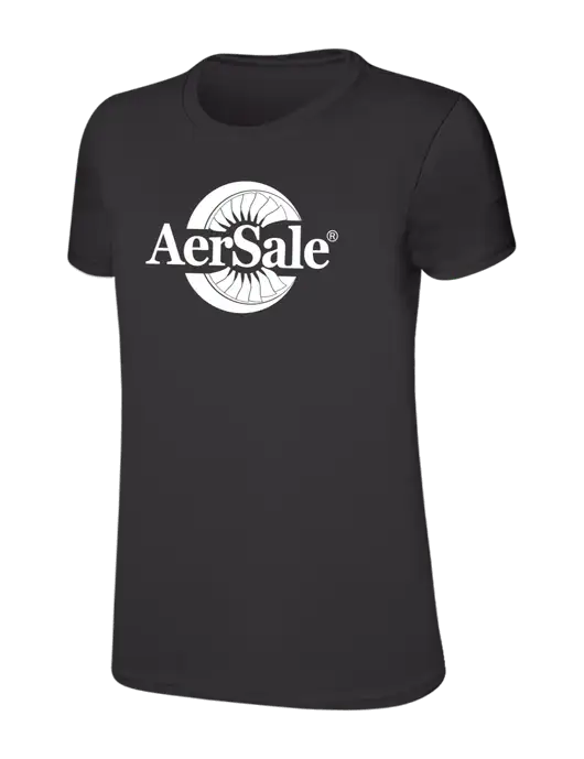 Womens Ring Spun Charcoal 4.5 oz T-Shirt w/AerSale Logo