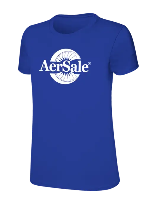 Womens Ring Spun Royal 4.5 oz T-Shirt w/AerSale Logo