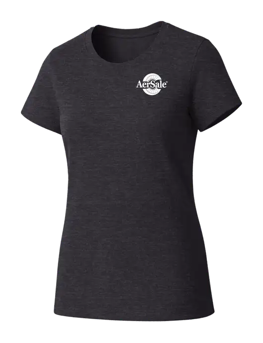 Womens Seriously Soft Heathered Charcoal T-Shirt w/AerSale Logo