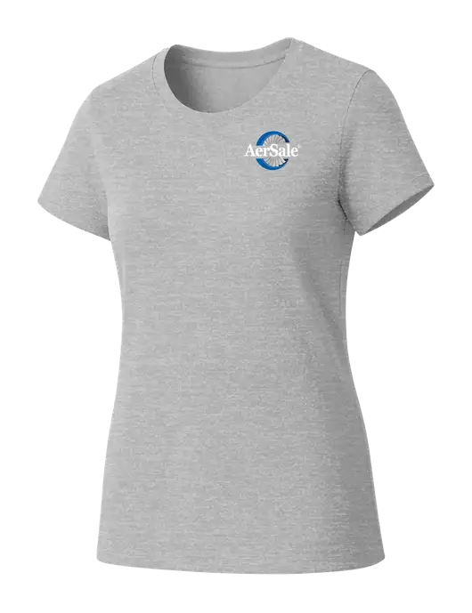 Womens Seriously Soft Light Heathered Grey T-Shirt w/AerSale Logo