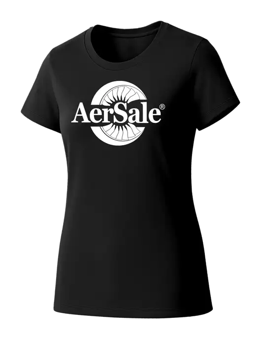 Womens Seriously Soft Black T-Shirt w/AerSale Logo