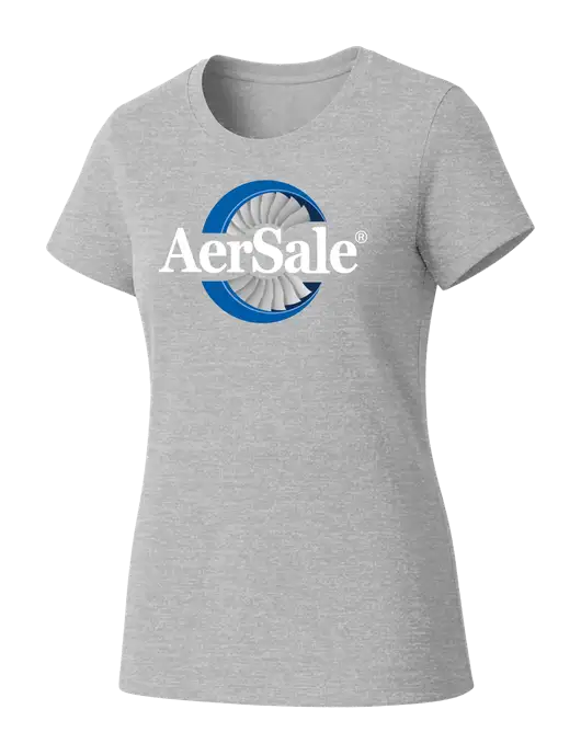Womens Seriously Soft Light Heathered Grey T-Shirt w/AerSale Logo
