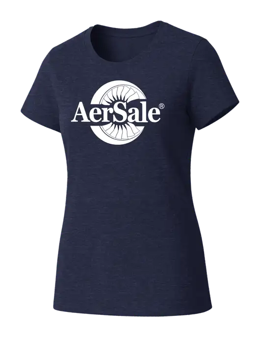 Womens Seriously Soft Heathered Navy T-Shirt w/AerSale Logo