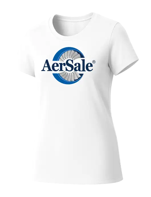 Womens Seriously Soft White T-Shirt w/AerSale Logo