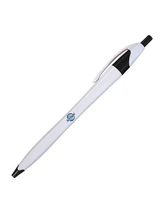 Novella White/Black Classic Pen - Blue Ink w/AerSale Logo