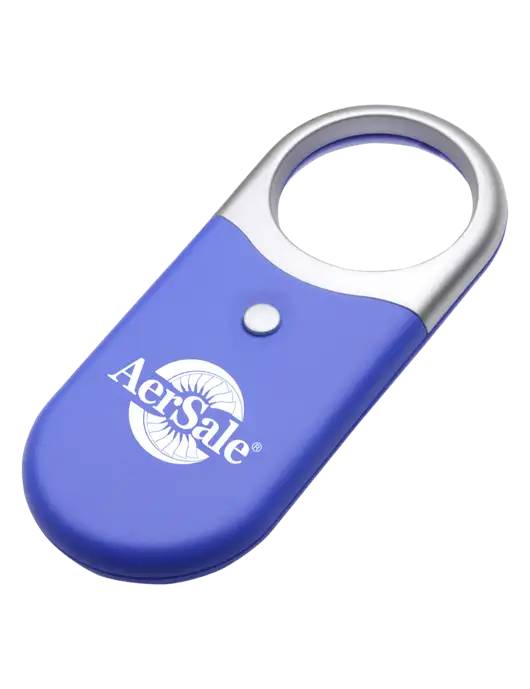 Compact Blue Magnifier Light w/AerSale Logo