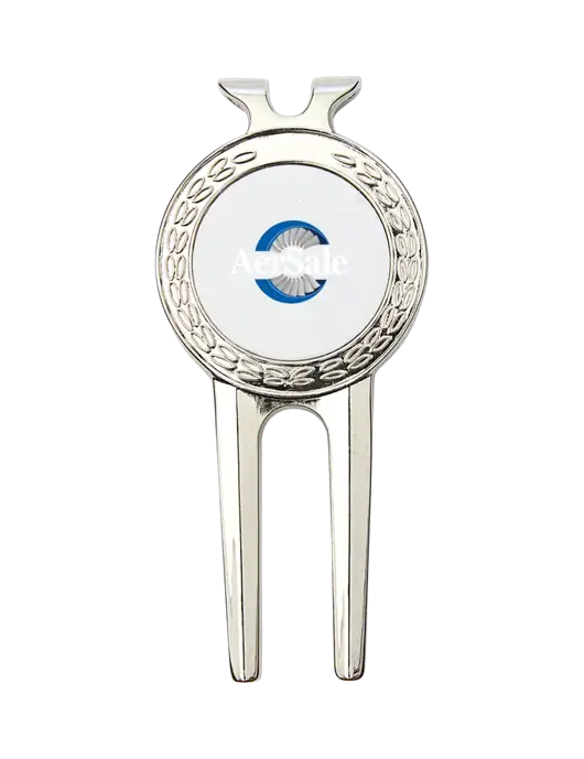 Silver Divot Tool, 1.5 x 3 w/AerSale Logo