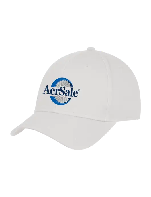 White Structured Cap Hook & Loop w/AerSale Logo
