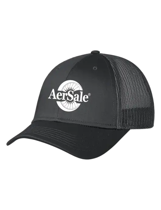 Charcoal Mesh Trucker Cap Snap Back w/AerSale Logo