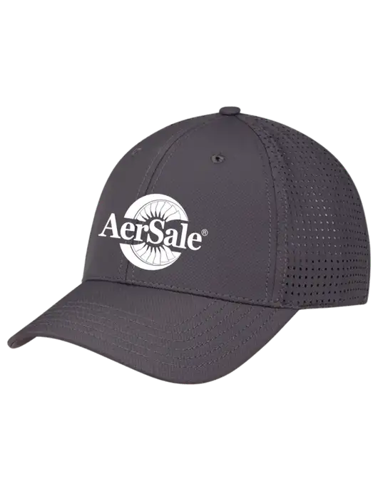 Charcoal Performance Stretchable Cap Hook & Loop w/AerSale Logo