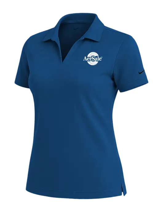 NIKE Dark Royal Womens Dri-Fit Micro Pique Polo w/AerSale Logo