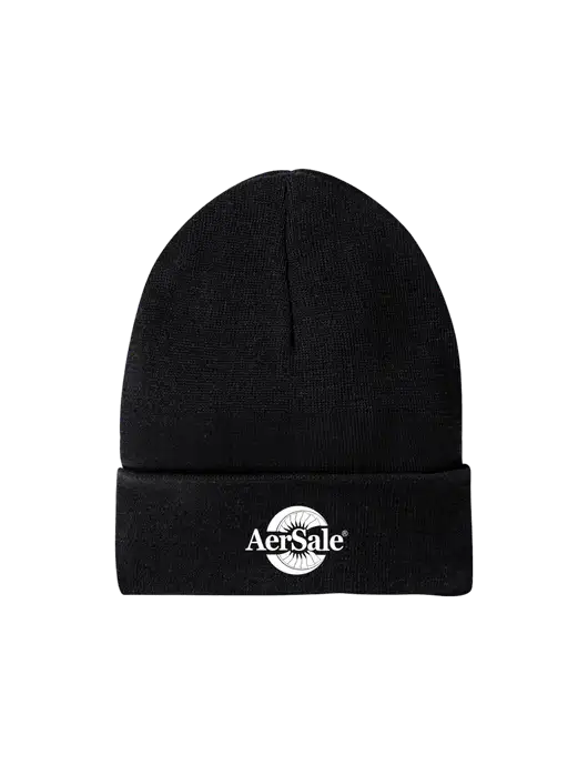 Recycled Black Beanie w/AerSale Logo