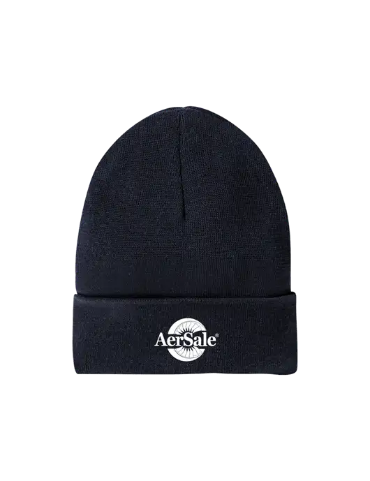 Recycled True Navy Beanie w/AerSale Logo