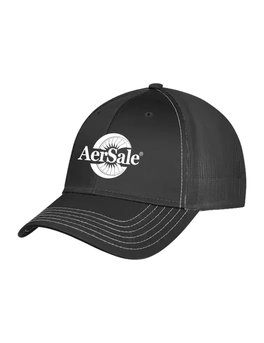 Charcoal Grey Mesh Trucker Cap Snap Back w/AerSale Logo
