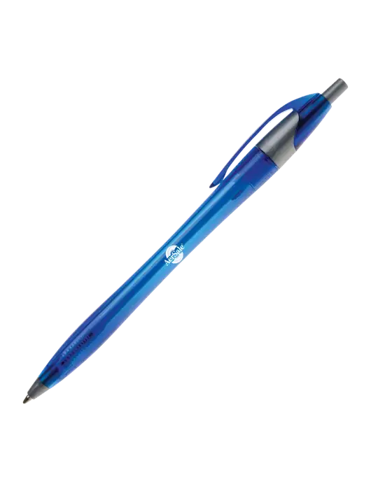 Novella Translucent Blue/Silver Jewel Pen - Blue Ink w/AerSale Logo