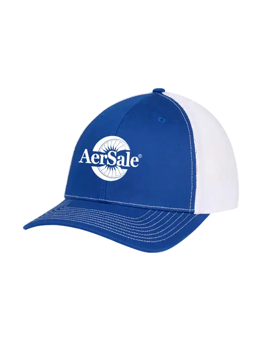 Richardson Adjustable Snapback Original 112 Trucker Cap Royal w/White Mesh w/AerSale Logo