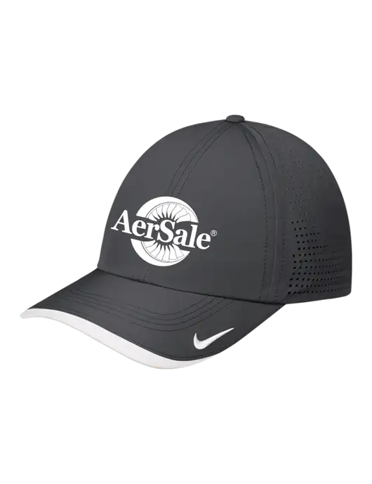 Nike Dark Grey/White Dri-FIT Perforated Performance Cap w/AerSale Logo