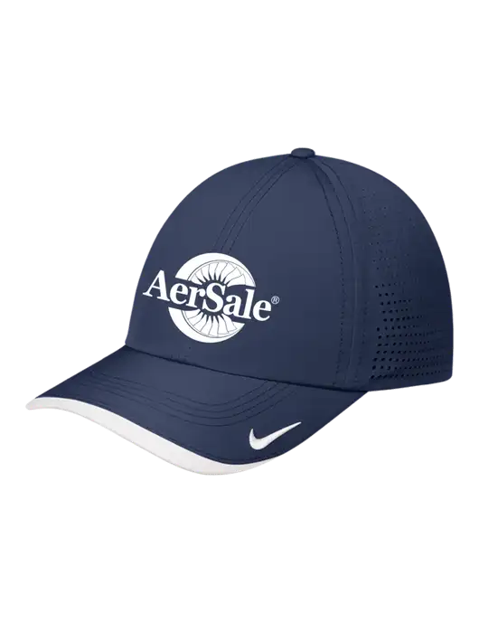 Nike Navy/White Dri-FIT Perforated Performance Cap w/AerSale Logo