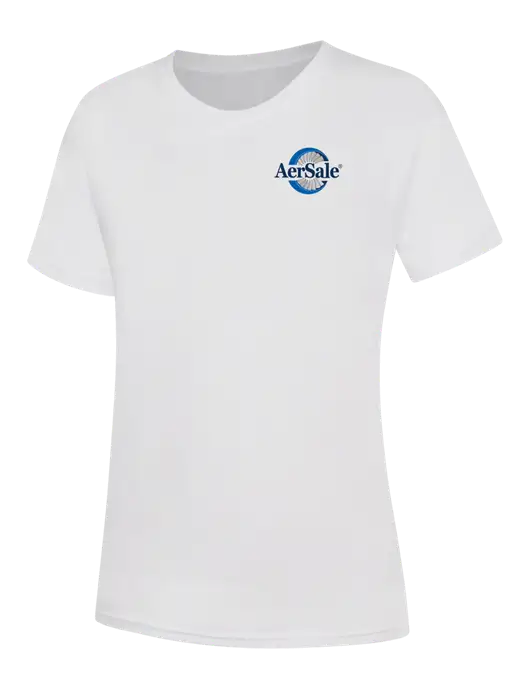 Womens White Core Blend Tee w/AerSale Logo