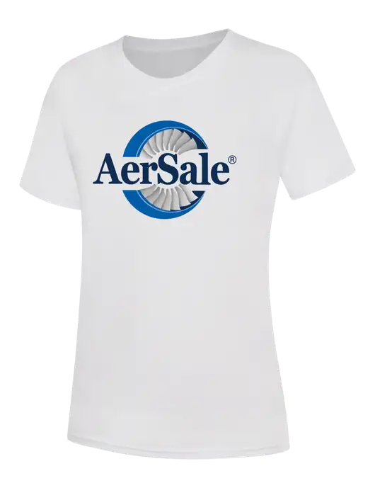 Womens White Core Blend Tee w/AerSale Logo