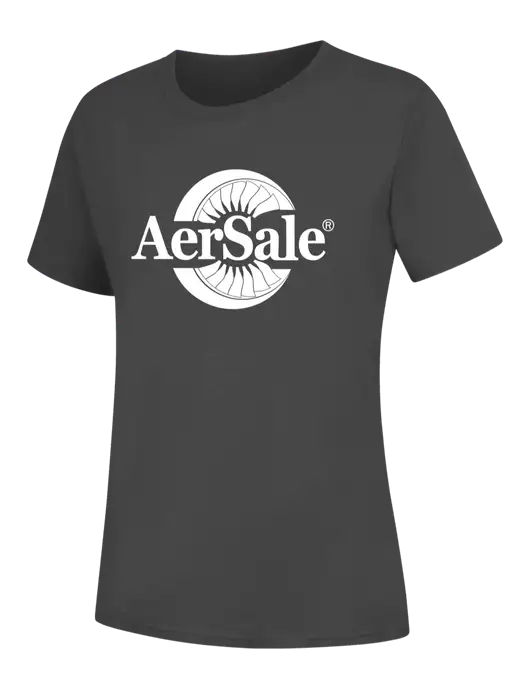 Womens Charcoal Core Blend Tee w/AerSale Logo