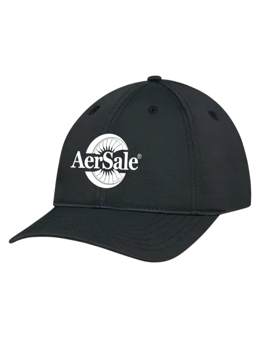 Black Nylon Twill Performance Cap w/AerSale Logo
