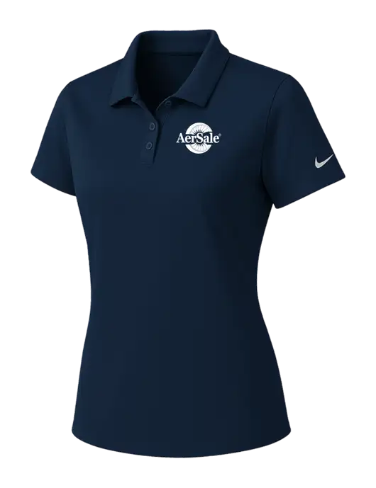 Nike Womens Navy Dry Essential Solid Polo w/AerSale Logo