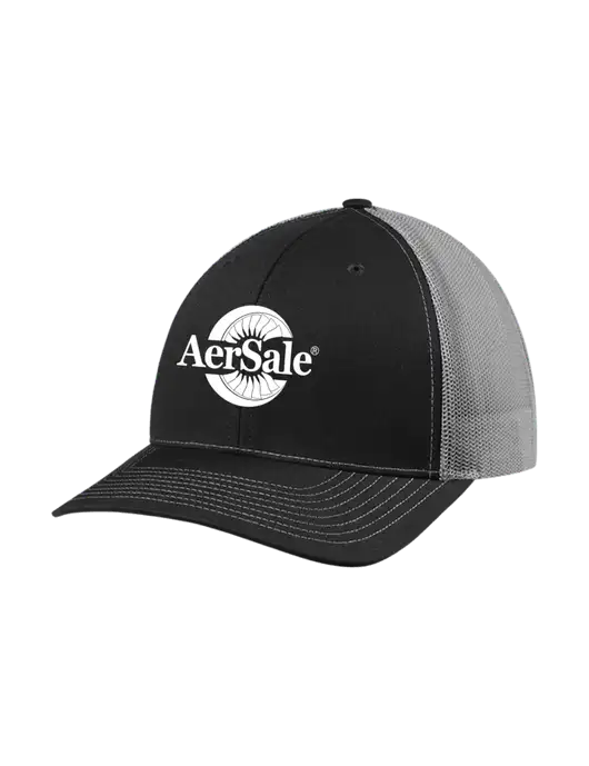 Richardson Adjustable Snapback Original 112 Trucker Cap Black w/Charcoal Mesh w/AerSale Logo