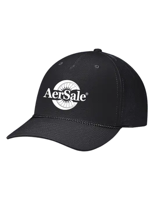 Richardson Laser Perf Performance Black/Black-Grey Rope Cap w/AerSale Logo