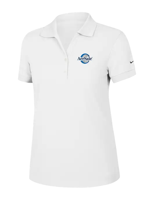 Nike Womens Dri-FIT Classic White Polo w/AerSale Logo