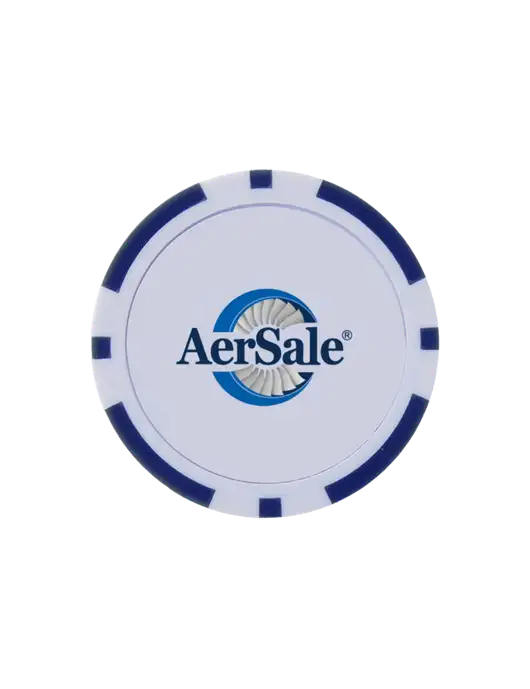 Dark Royal Poker Chip Ball Marker w/AerSale Logo