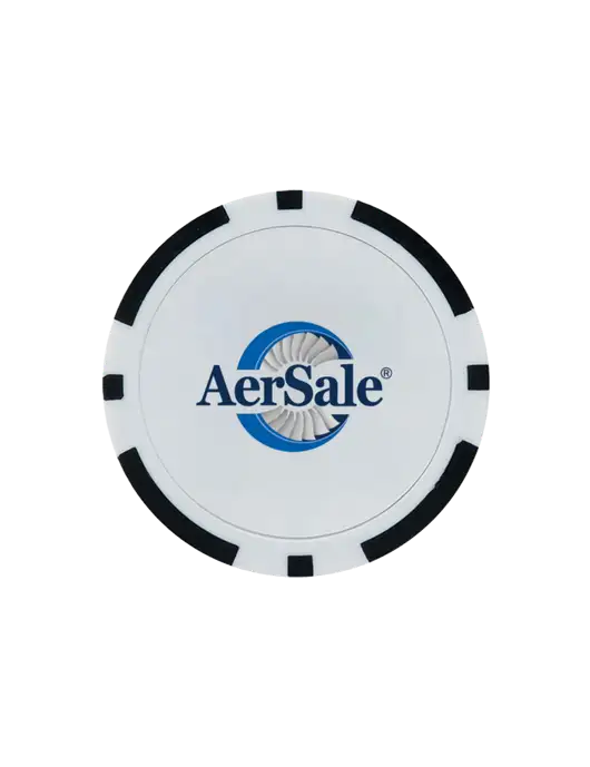 Black Poker Chip Ball Marker w/AerSale Logo