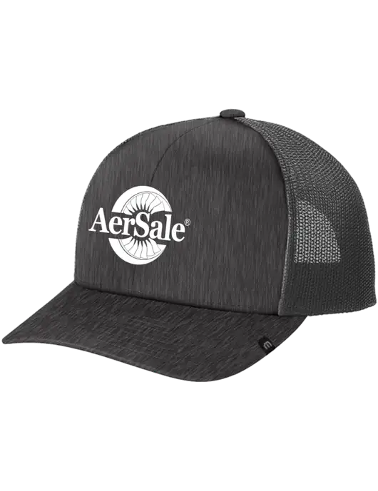 TravisMathew Very Dark Grey Heather Cruz Trucker Cap w/AerSale Logo